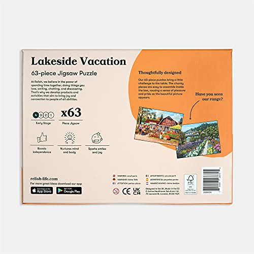 Relish 63 Teile Puzzle ‘Lakeside Vacation’ | für Senioren mit Demenz & Alzheimer - 8