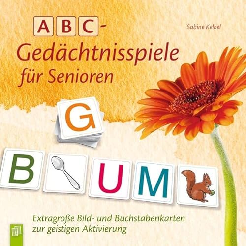ABC - Gedächtnisspiele für Senioren: Extragroße Bild- und Buchstabenkarten